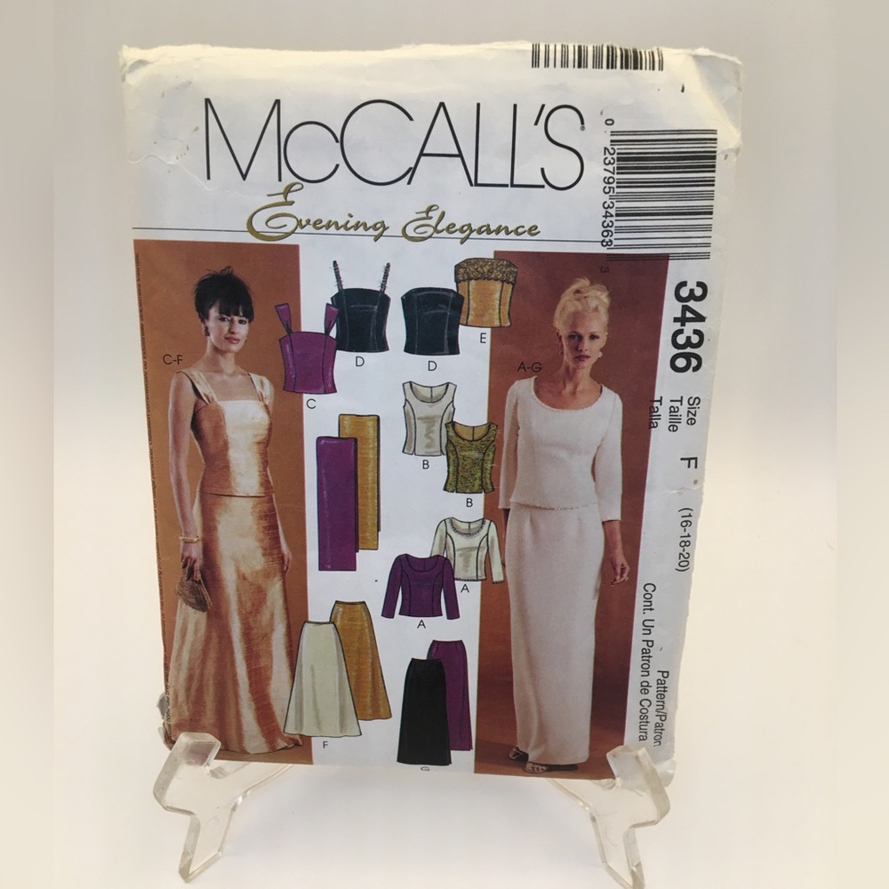 McCALL'S Sewing Pattern #3436 Tops & Skirts